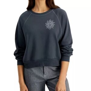 Rebellious One Women's sz. Large Dark Gray El Sol Graphic Print Sweatshirt